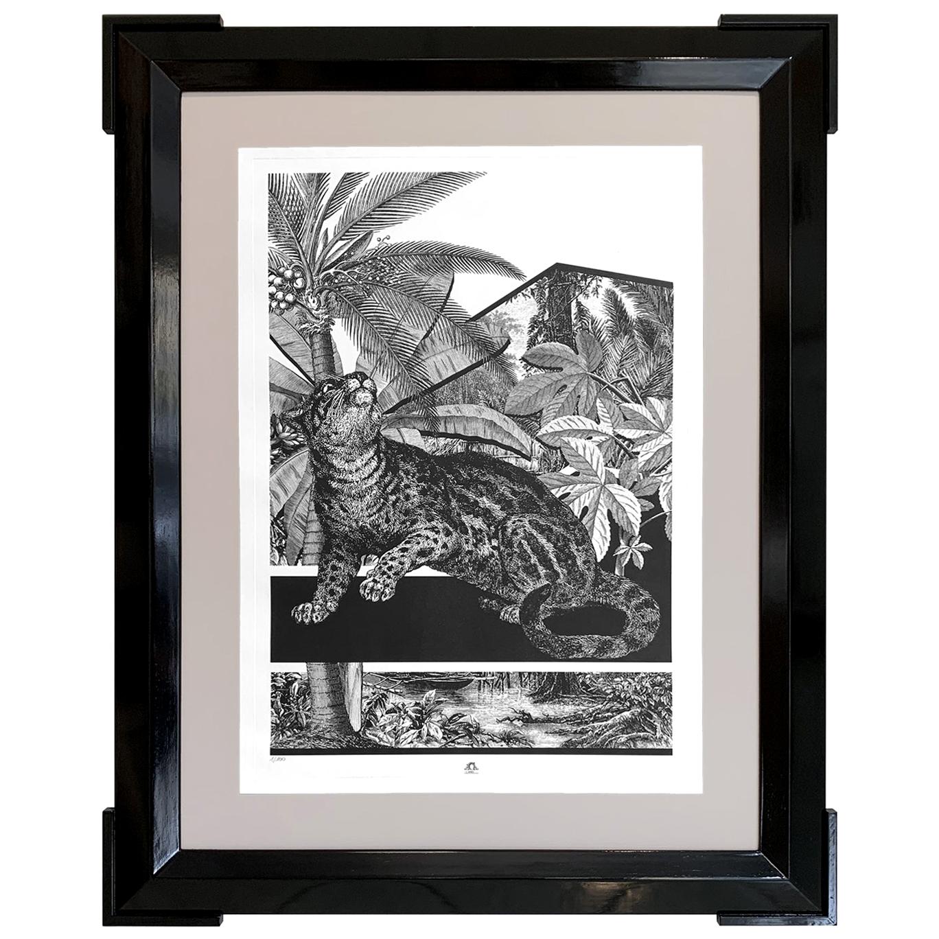  Italian handmade limited edition print  "Black & Wild" Collection For Sale