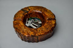 Posacenere in alabastro ocra di Romano Bianchi, Italia, 1970