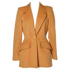 Ocher wool single breasted jacket  Thierry Mugler