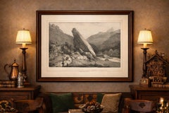 Ochistein Rock at Oberhasli Valley Entrance, Bern Alps Lithograph, c.1825