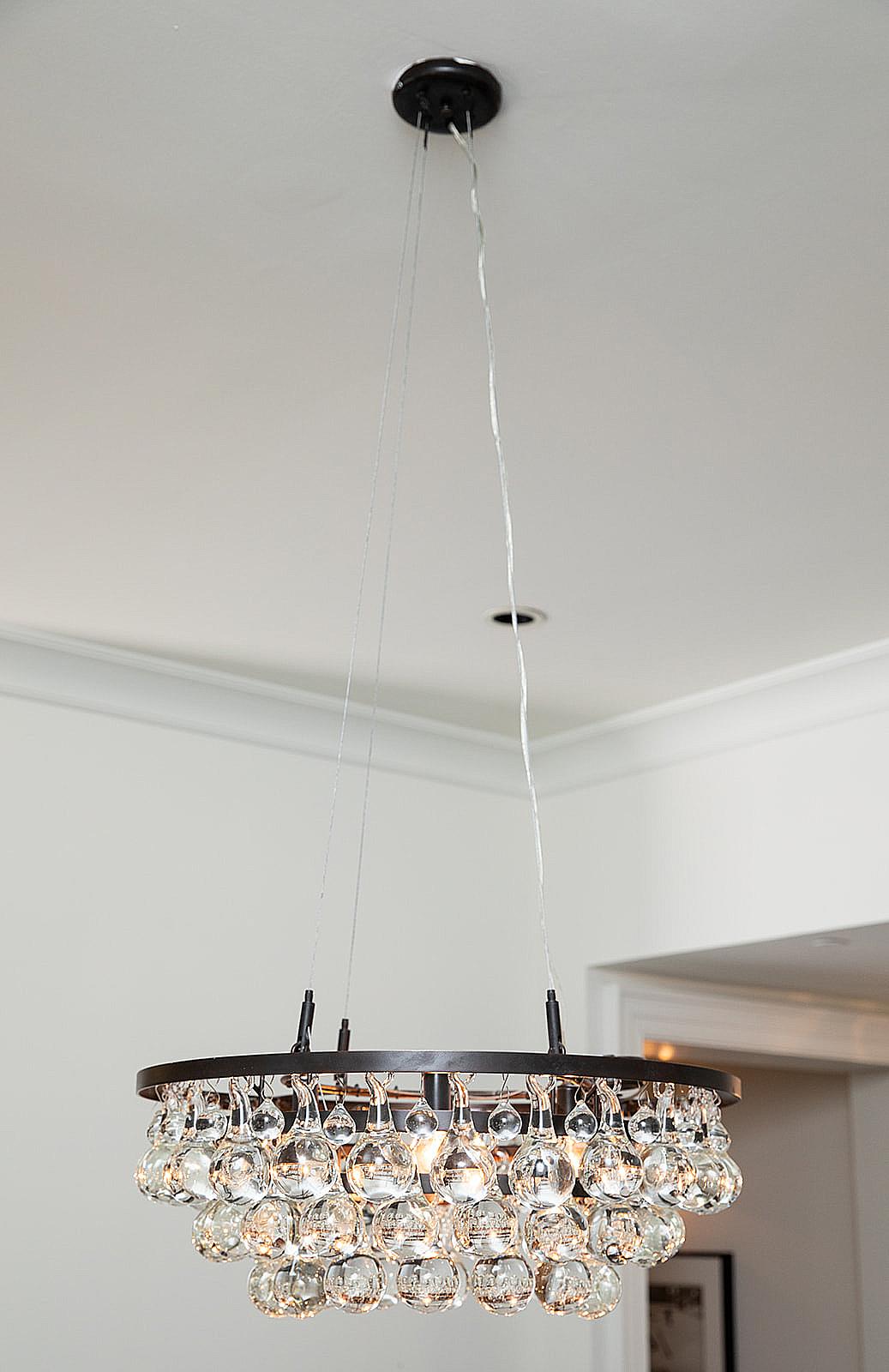 Inglese Lampadario rotondo Ochre Arctic Pear, bronzo scuro 60cm/24in in vendita