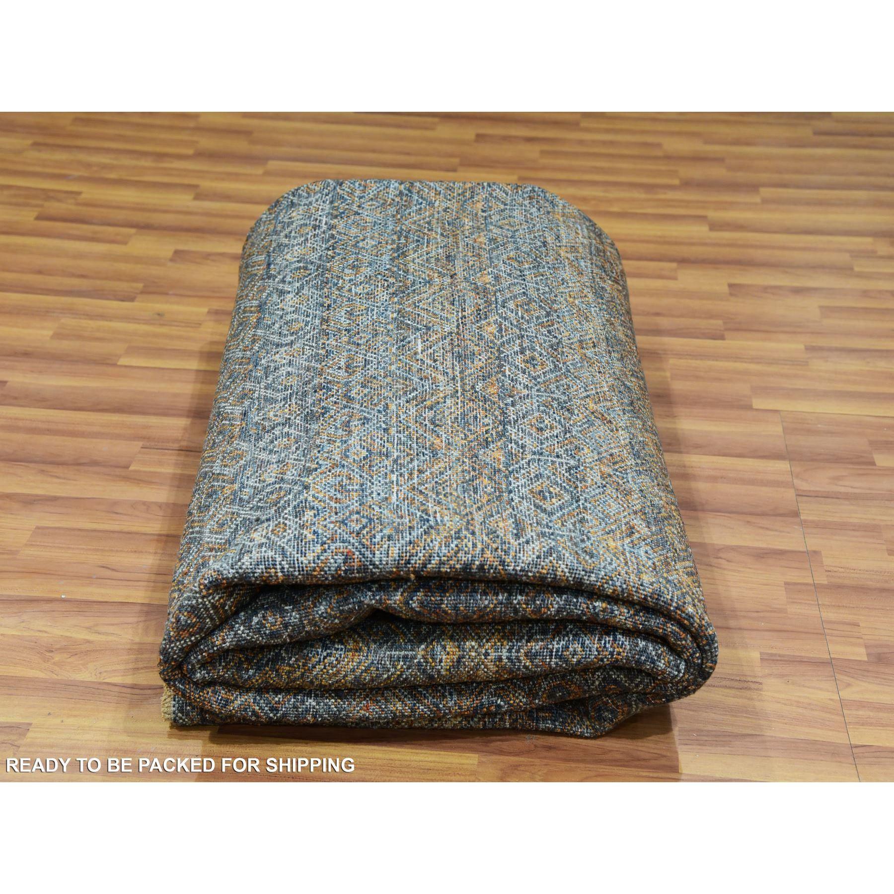 OCHRE Brown Laine douce nouée à la main Kohinoor Design Rugs 8'1