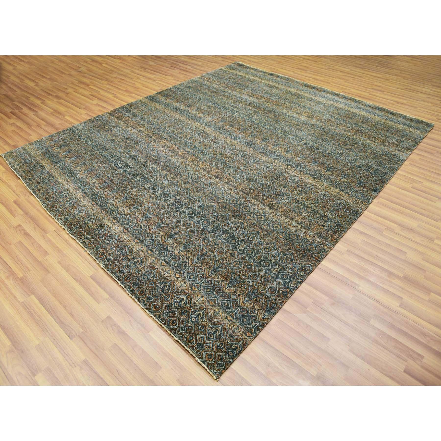 Indien OCHRE Brown Laine douce nouée à la main Kohinoor Design Rugs 8'1