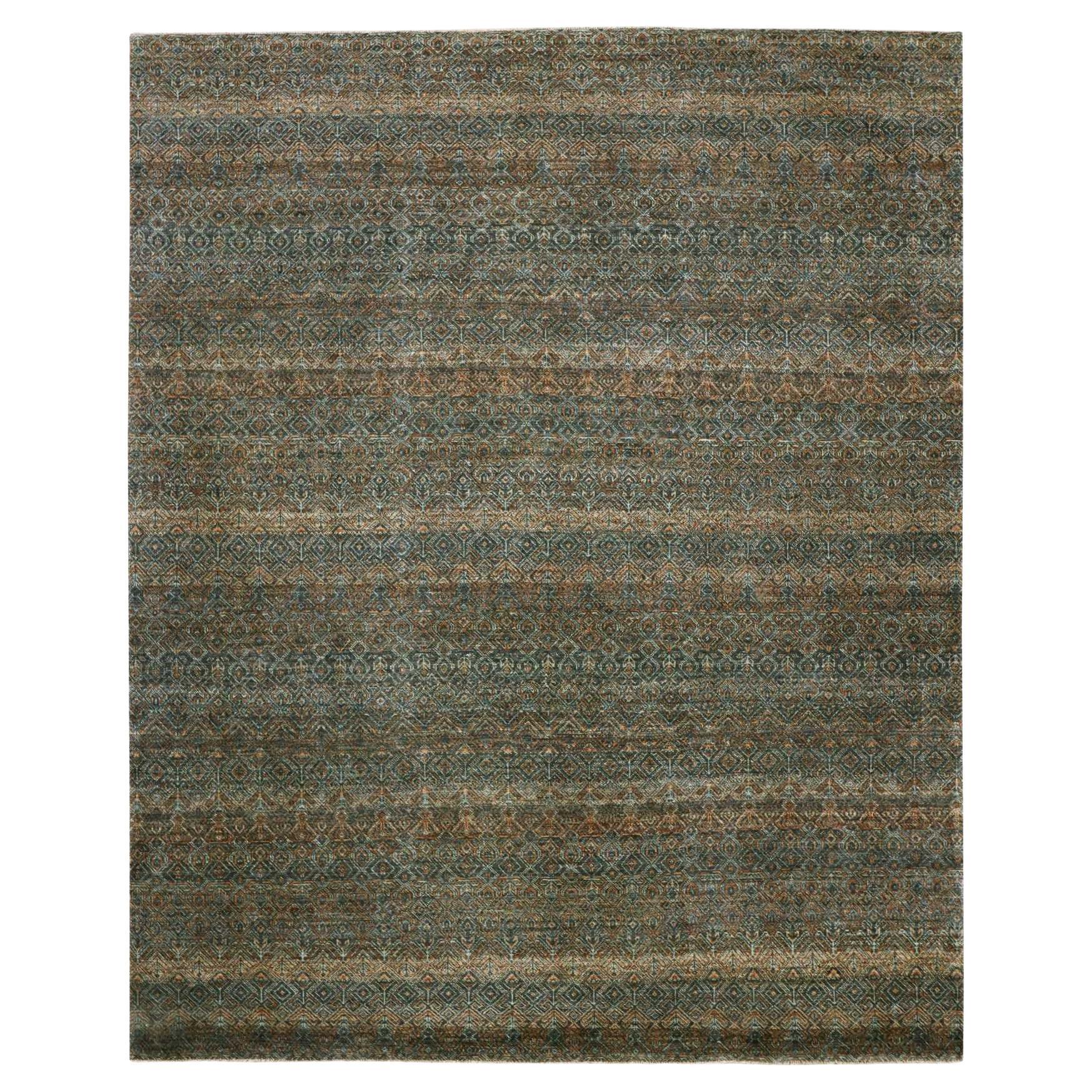 OCHRE Brown Laine douce nouée à la main Kohinoor Design Rugs 8'1" x 10'1"