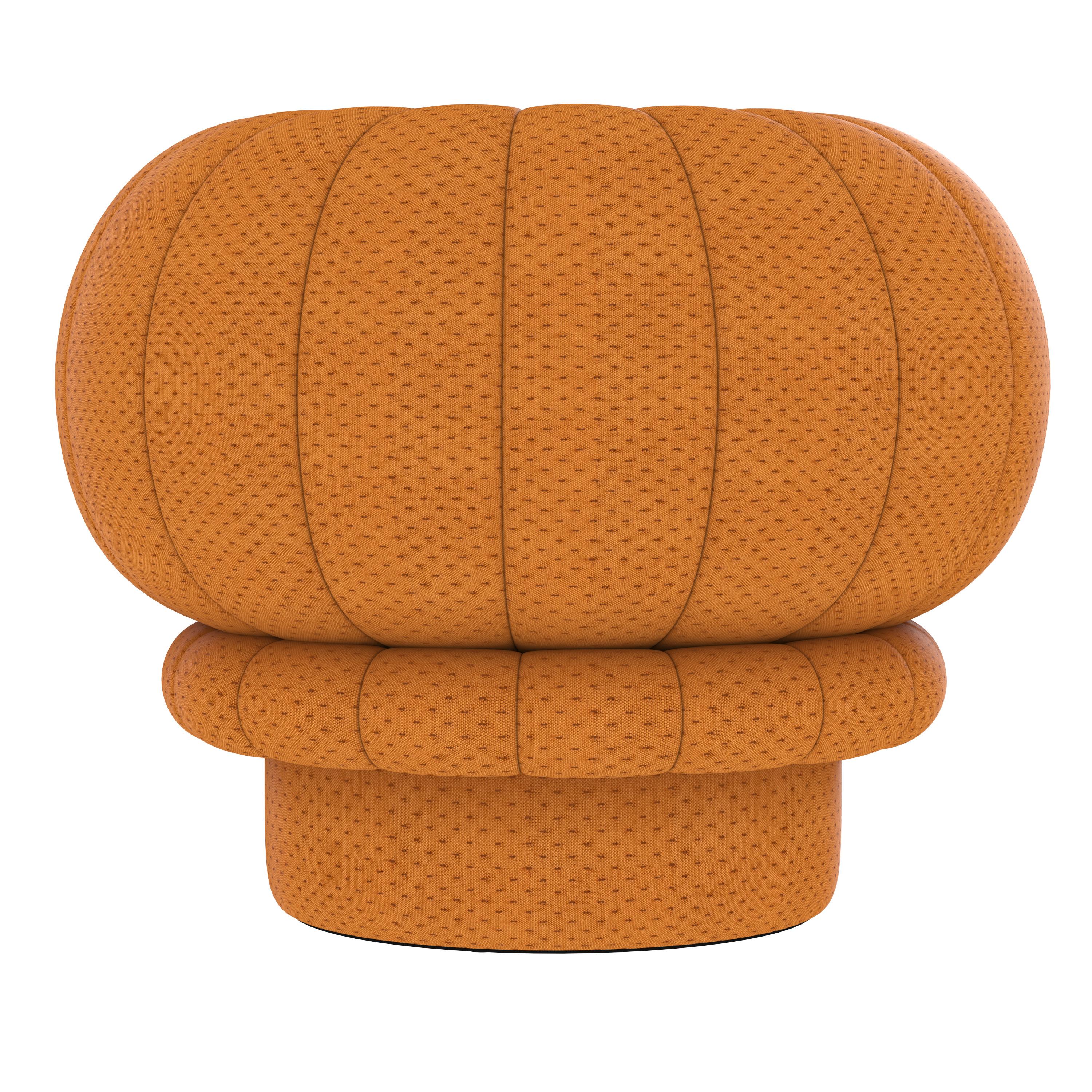 Portoghese Pouf Claudie ocra di HARTO in vendita