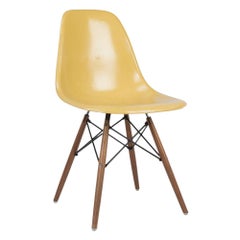 Ochre Herman Miller Vintage Original Eames DSW Side Shell Chair