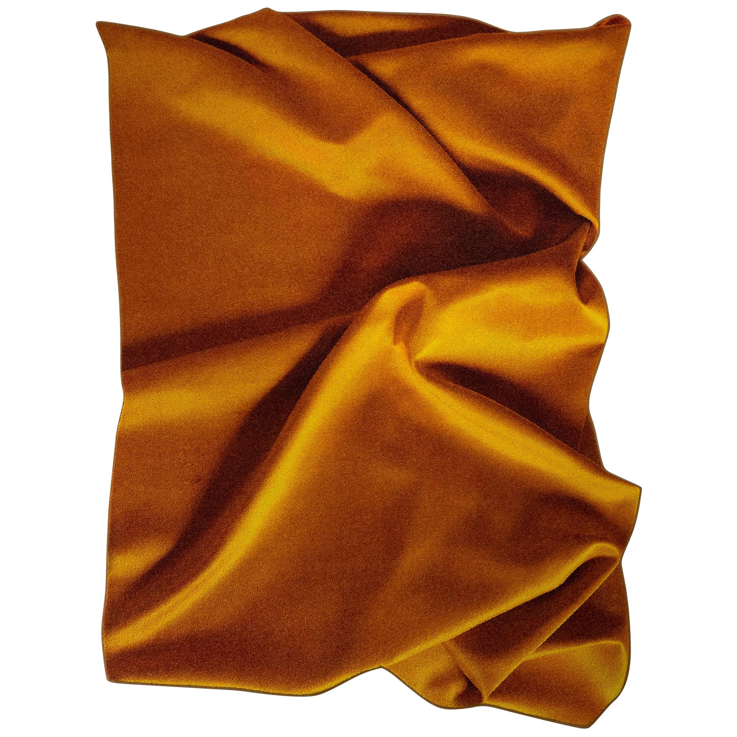'Ochre' Yellow, Eye-Catching Modern Tufted Tapestry, Art Wallhanging and Rug