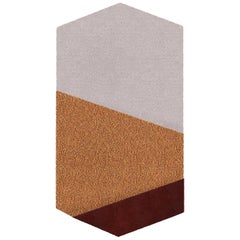 Tapis OCI Left L, 100 % laine / Bordeaux Ecru de Portego