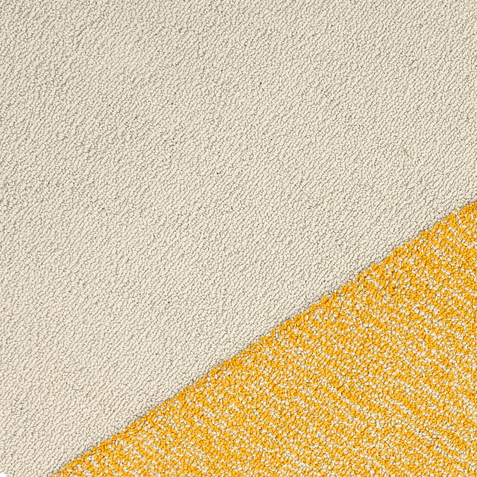 Modern OCI Left Rug M, 100% Wool / Ecru Yellow Dark Gray by Portego For Sale