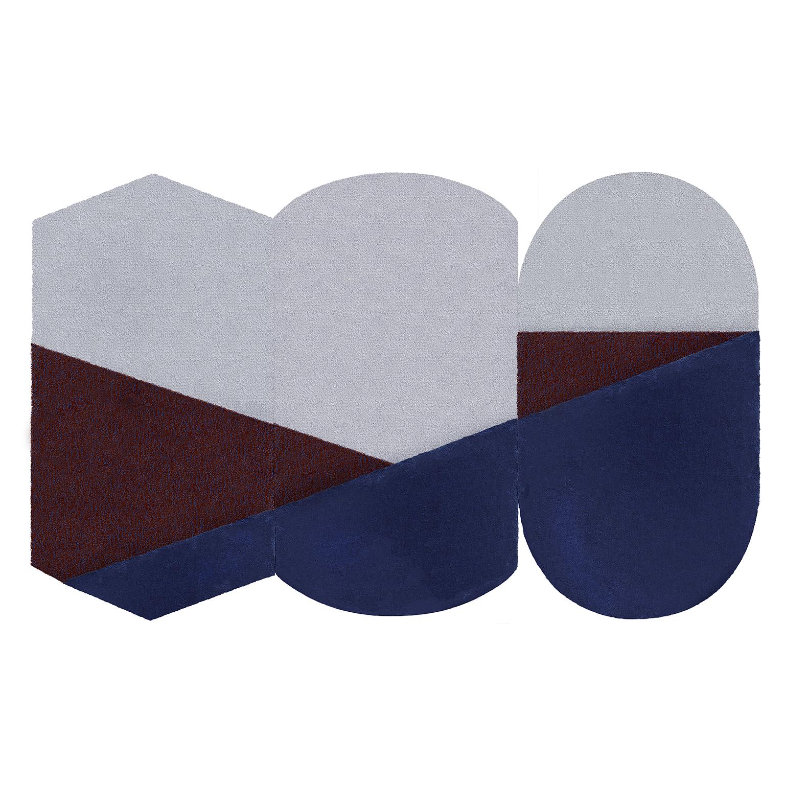 OCI Right Teppich M, 100 % Wolle / Blauer Ziegelstein von Portego (Italienisch) im Angebot