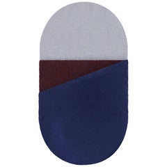 OCI Right Teppich M, 100 % Wolle / Blauer Ziegelstein von Portego
