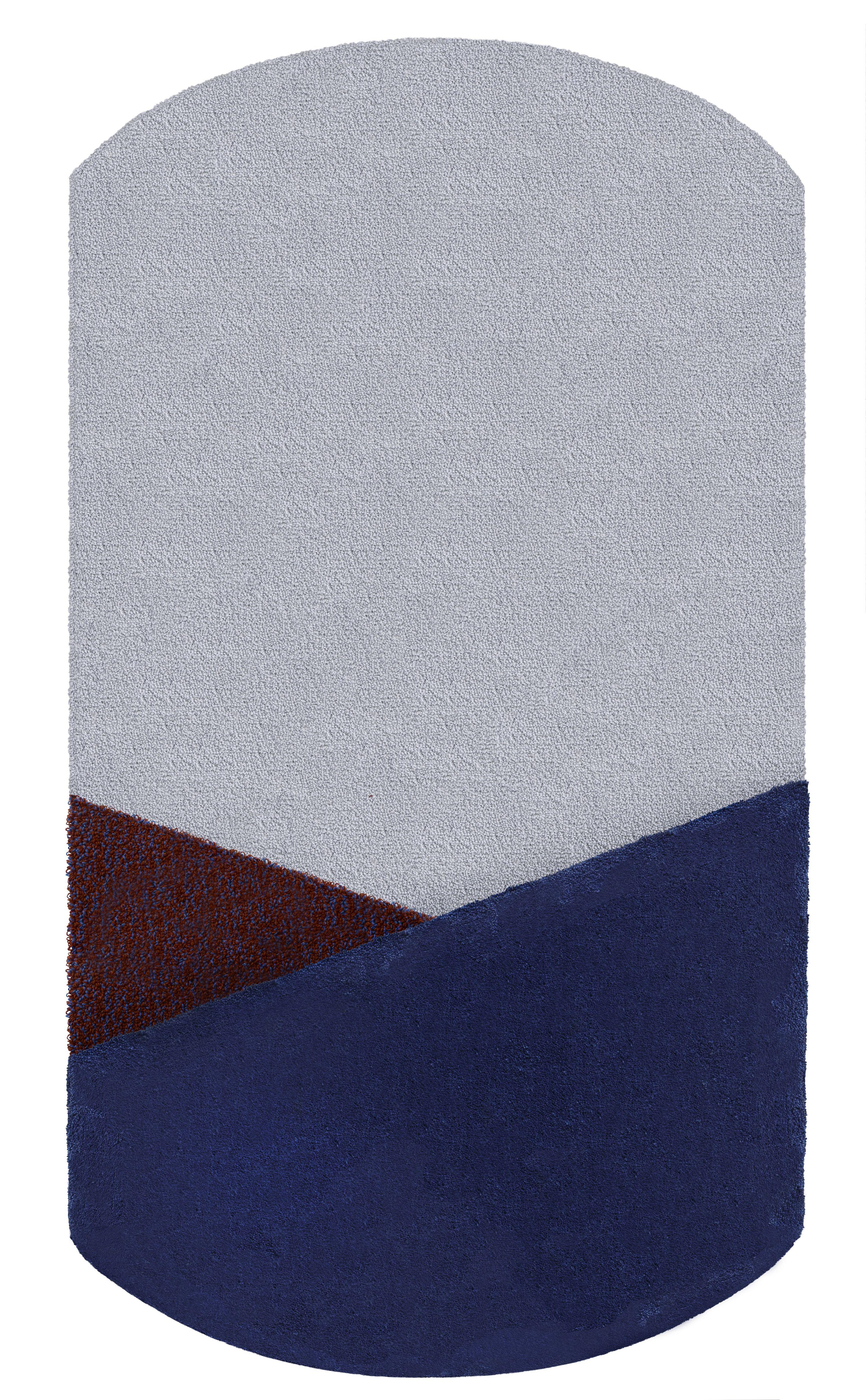 Composition of 3 100% New Zealand wool rugs
Designed by Seraina Lareida 
Made in Italy

Oci triptych is a composition of three rugs that combined together it makes a single design easily adaptable to any type of space.
Walking on, you can feel