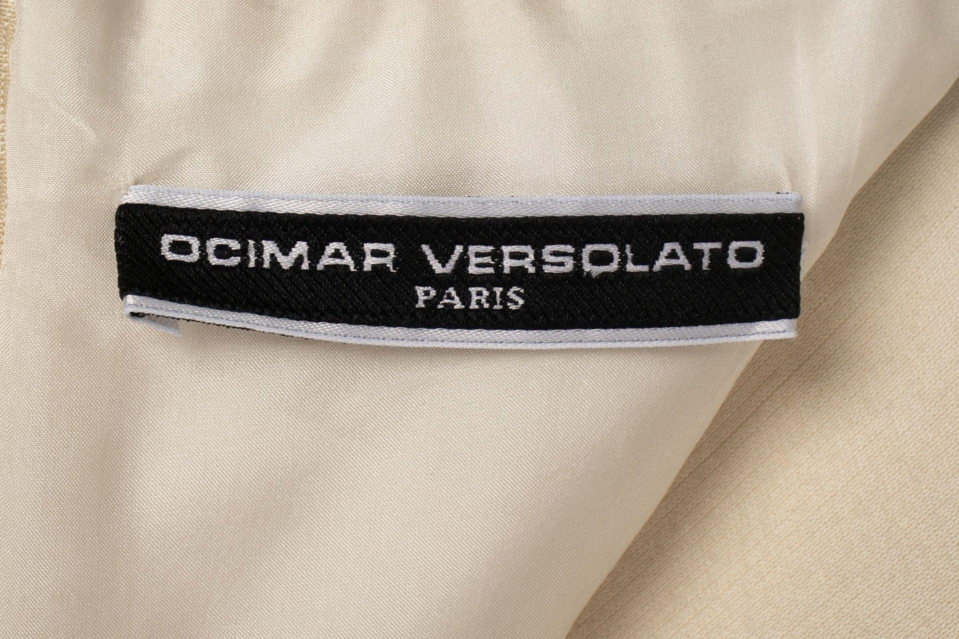 Ocimar Versolato Long Off-white Satin Evening Dress 5