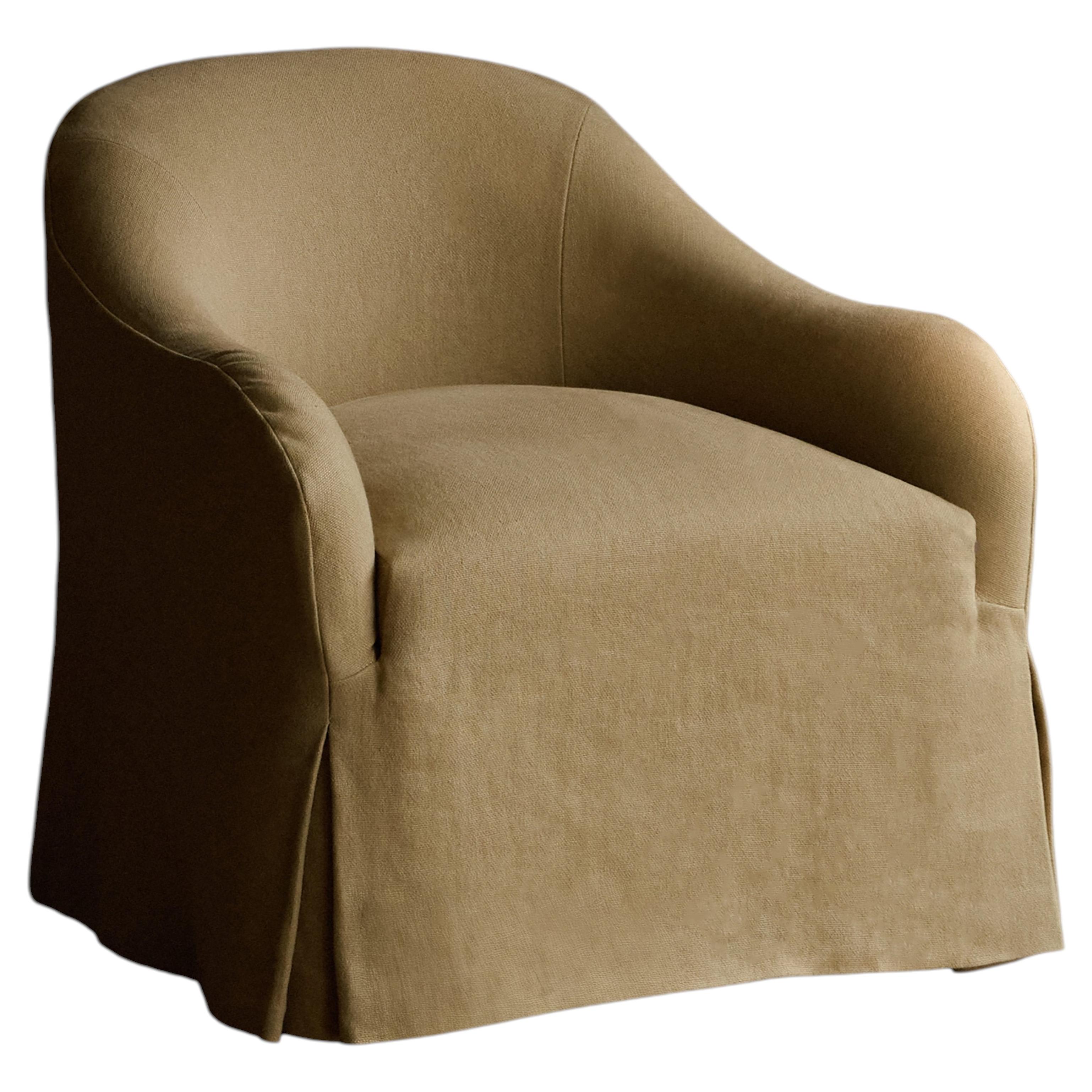 Ocra Linen Slipcover Occasional Chair by Frances Jean
