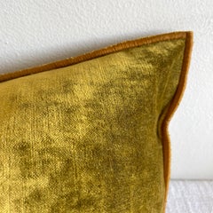 Ocre French Velvet Lumbar Pillow