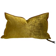 Ocre French Velvet Lumbar Pillow