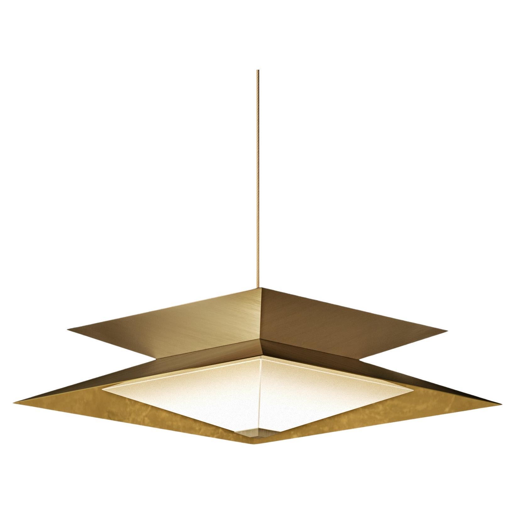 Modern Brass Chandelier Bespoke Pendant FUSE Stilk Chandelier