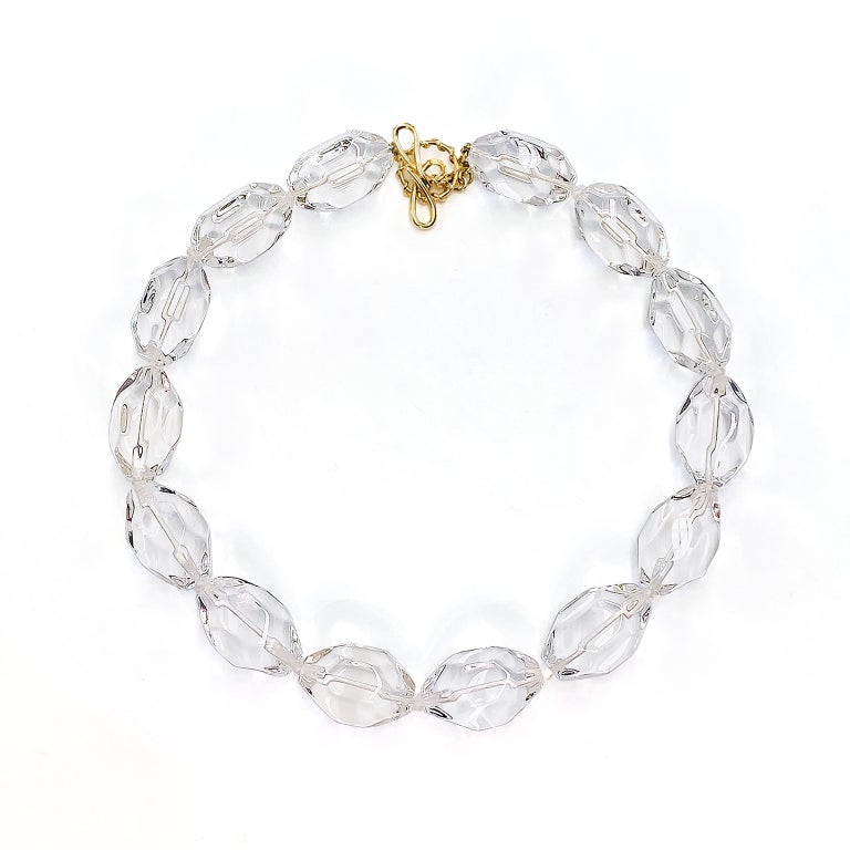 Octagon Crystal Necklace at 1stDibs