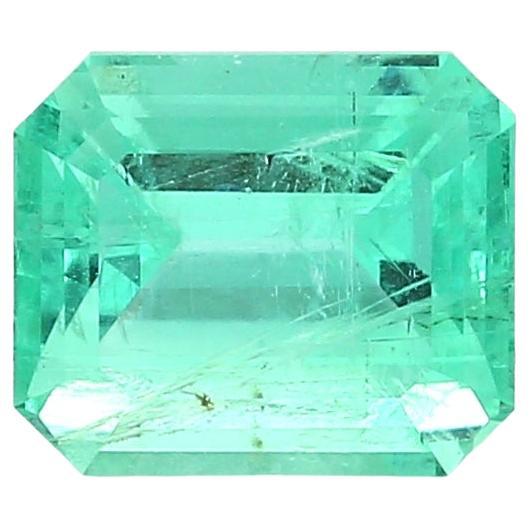 Octagon Cut Russian Emerald Ring Gem 2.63 Carat Weight For Sale