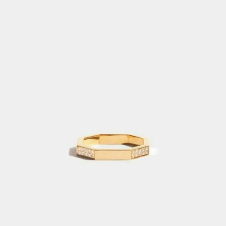 Octagon Diamond Gold Ring 14k Solid Gold Ring Geometric Design Wedding Ring
Light weight can be worn everyday

Additional information:
Condition: New without tags: A brand-new, unused, and unworn item (including handmade items) that is not in