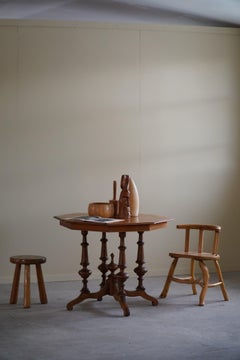 Octagon Dining / Side Table, Baroque, Late 19th Century, Made in Nutwood