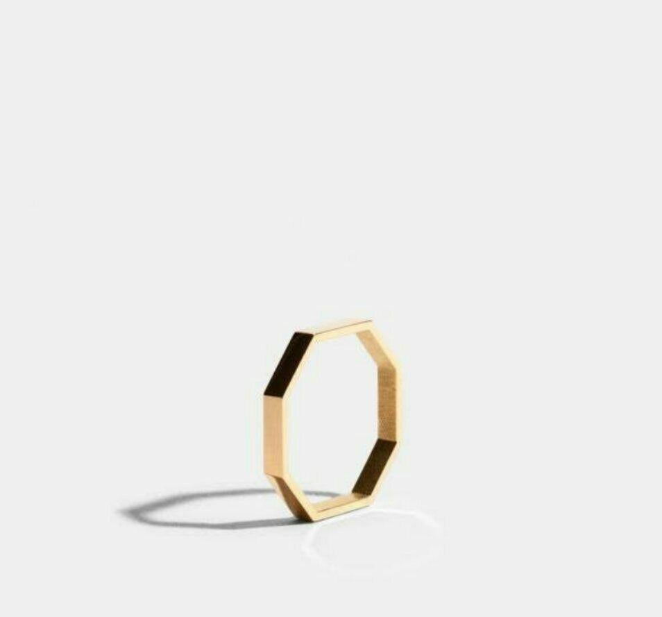 Octagon Gold Ring 14k Solid Gold Ring Minimalist Geometric Bolt Designer Ring.
Base Metal
Rose Gold
Certification
14K Hallmarked
Metal
Rose Gold
Width
2.5 mm Approx
Material
14K Rose Gold
Band Width
2.5 mm
Total Carat Weight
0.24 ctw And Above
Metal