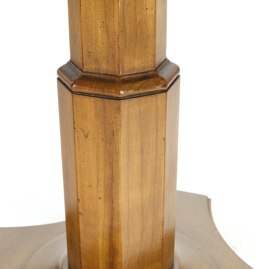 20th Century Octagon Light Walnut Mid Century Modern Widdicomb Side End Pedestal Table Stand