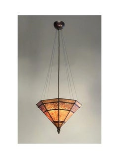 Hand-Crafted Octagon Mica Pendant Lamp in Arts and Crafts Style