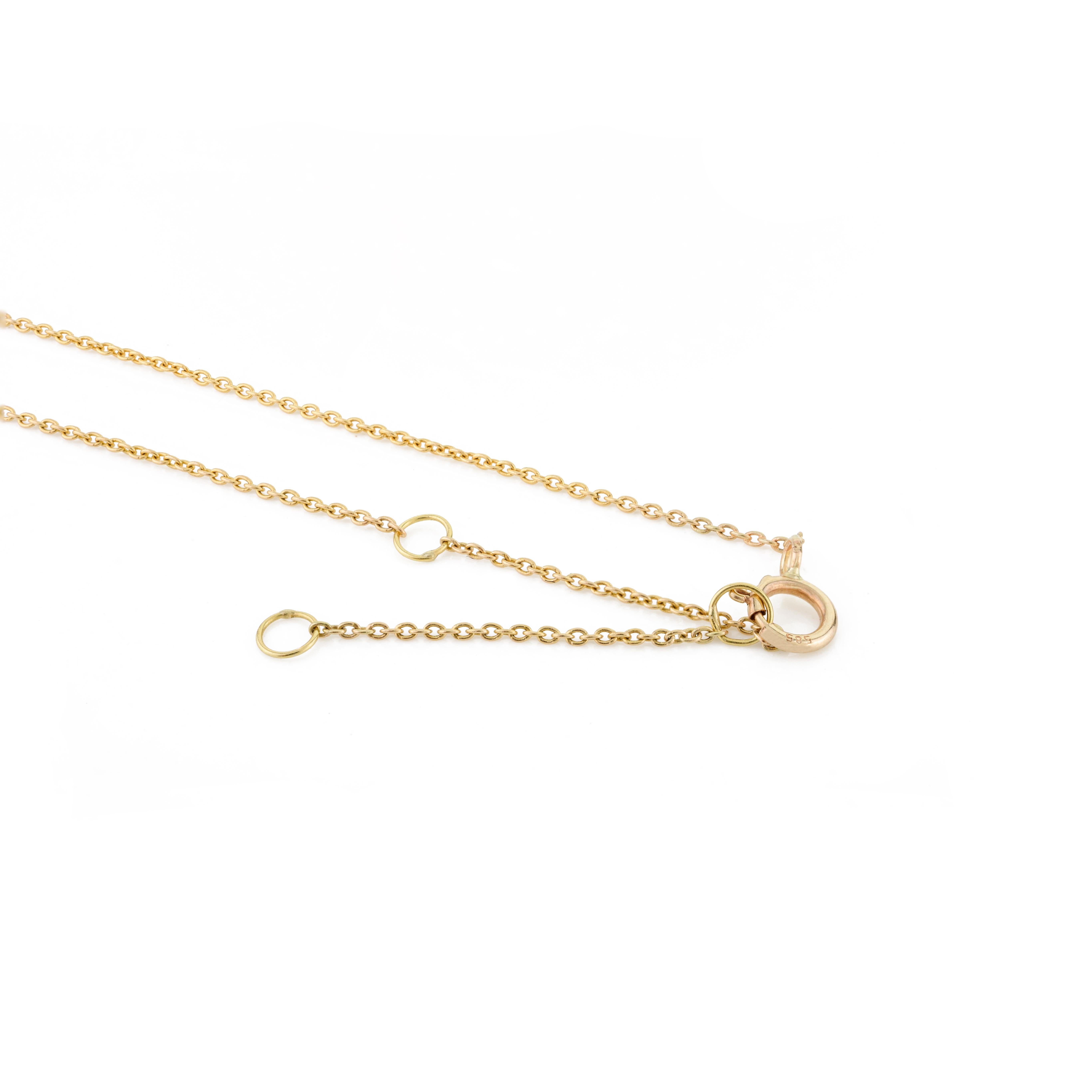 Octagon Ruby Single Stone Pendant Necklace Gift for Christmas in 14k Yellow Gold In New Condition For Sale In New York, NY