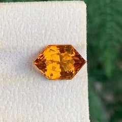 Octagon Shape Burnt Amber Color Madeira Citrine Gemstone for Ring & Pendant