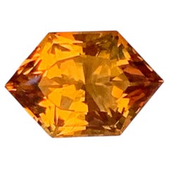 Octagon Shape Burnt Amber Color Madeira Citrine Gemstone for Ring & Pendant