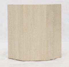 Octagon Shape Travertine Side Table Pedestal