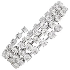 Octagon-Shaped Diamond Wrap Bracelet, 31.68 Carat
