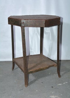 Octagon Shaped Metal Side Table