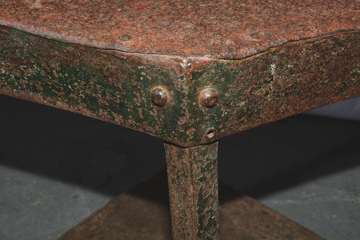 Hand-Crafted Octagon Shaped Metal Side Table