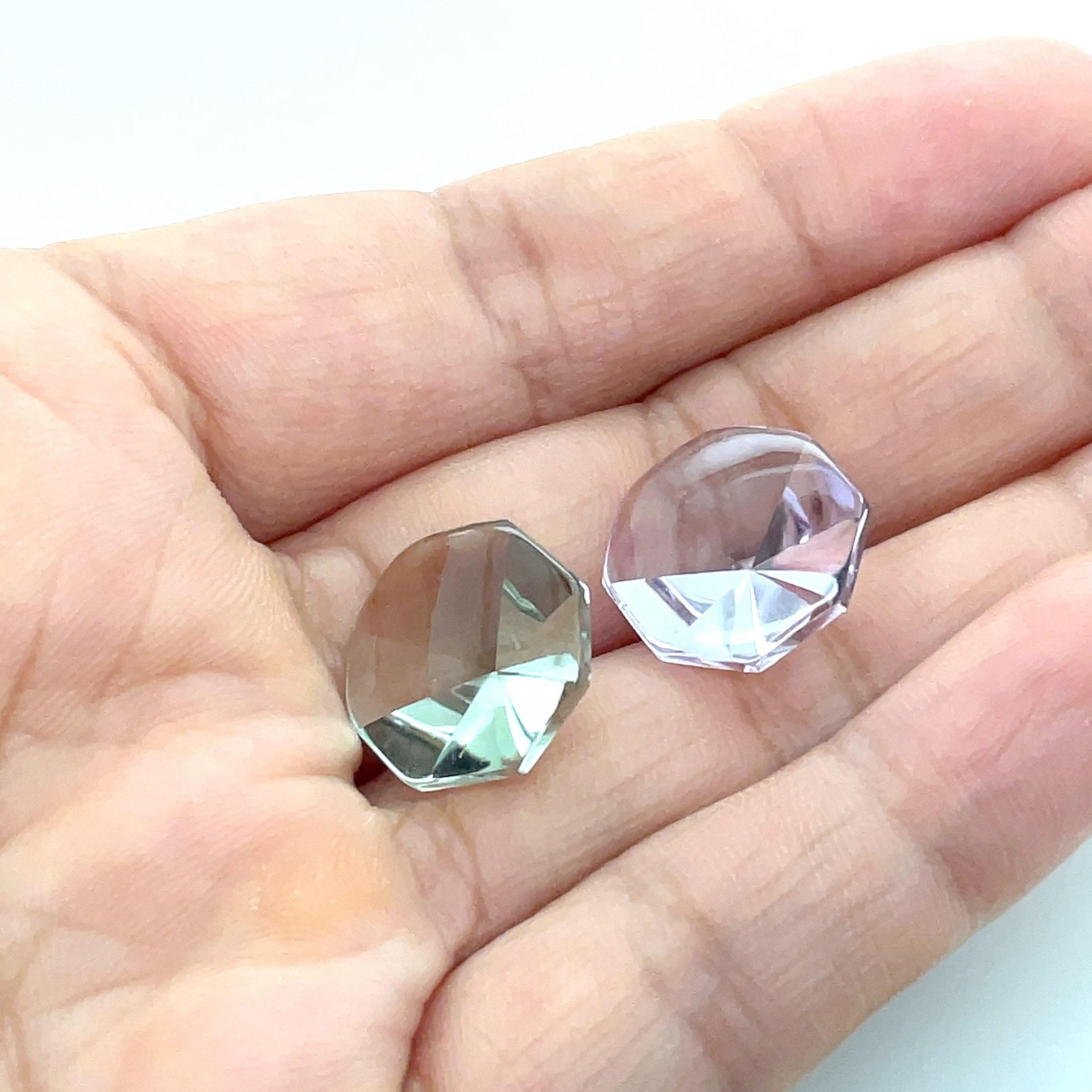 Octagon-Shaped Pink and Green Tourmalines Cts 18.40 For Sale 4