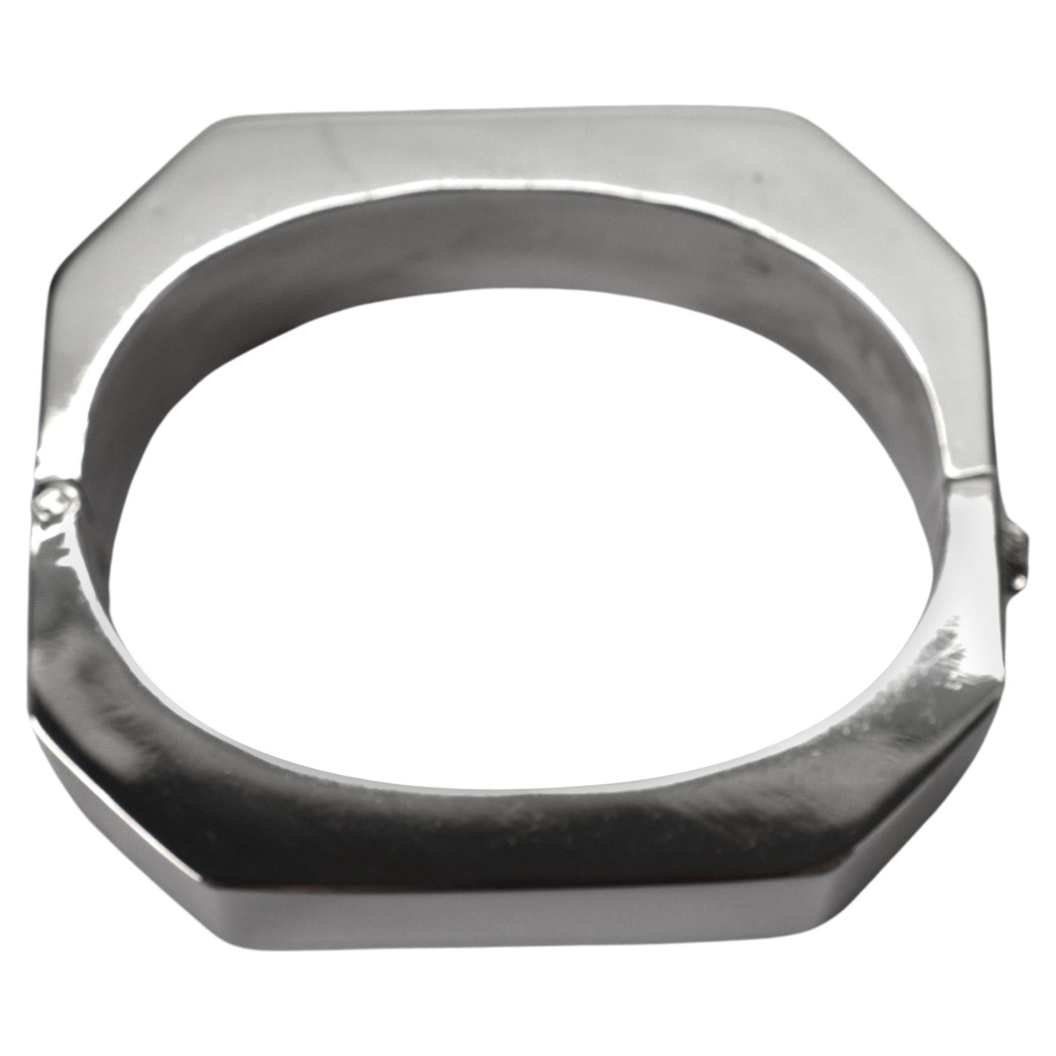 Bracciale ottagonale in argento sterling