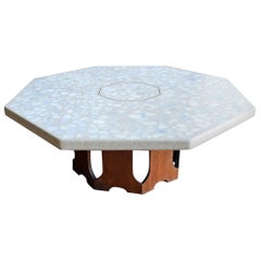 Retro Octagon Terrazzo Coffee Table by Harvey Probber, circa 1960