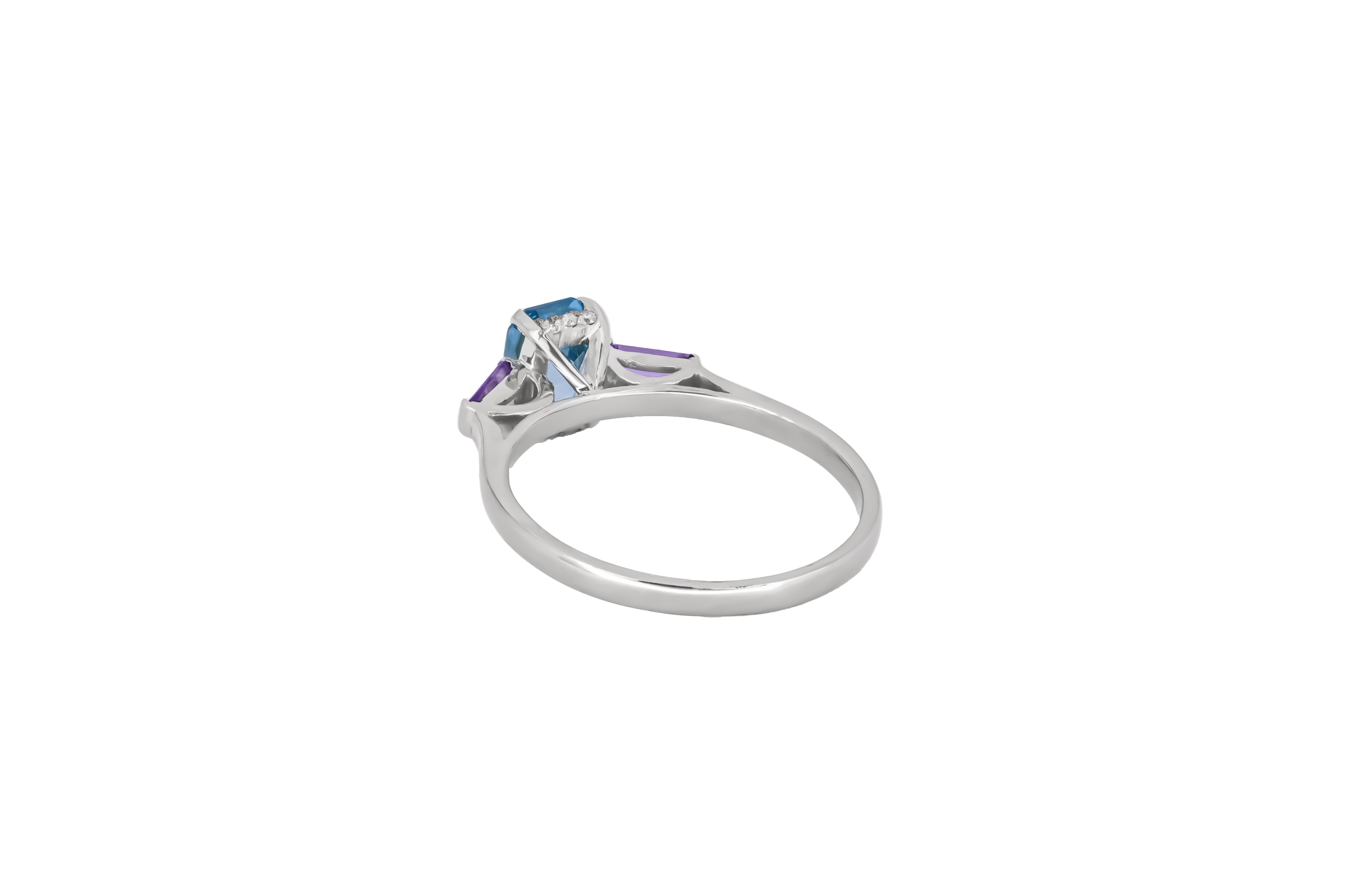 For Sale:  Octagon topaz 14k gold ring. 4