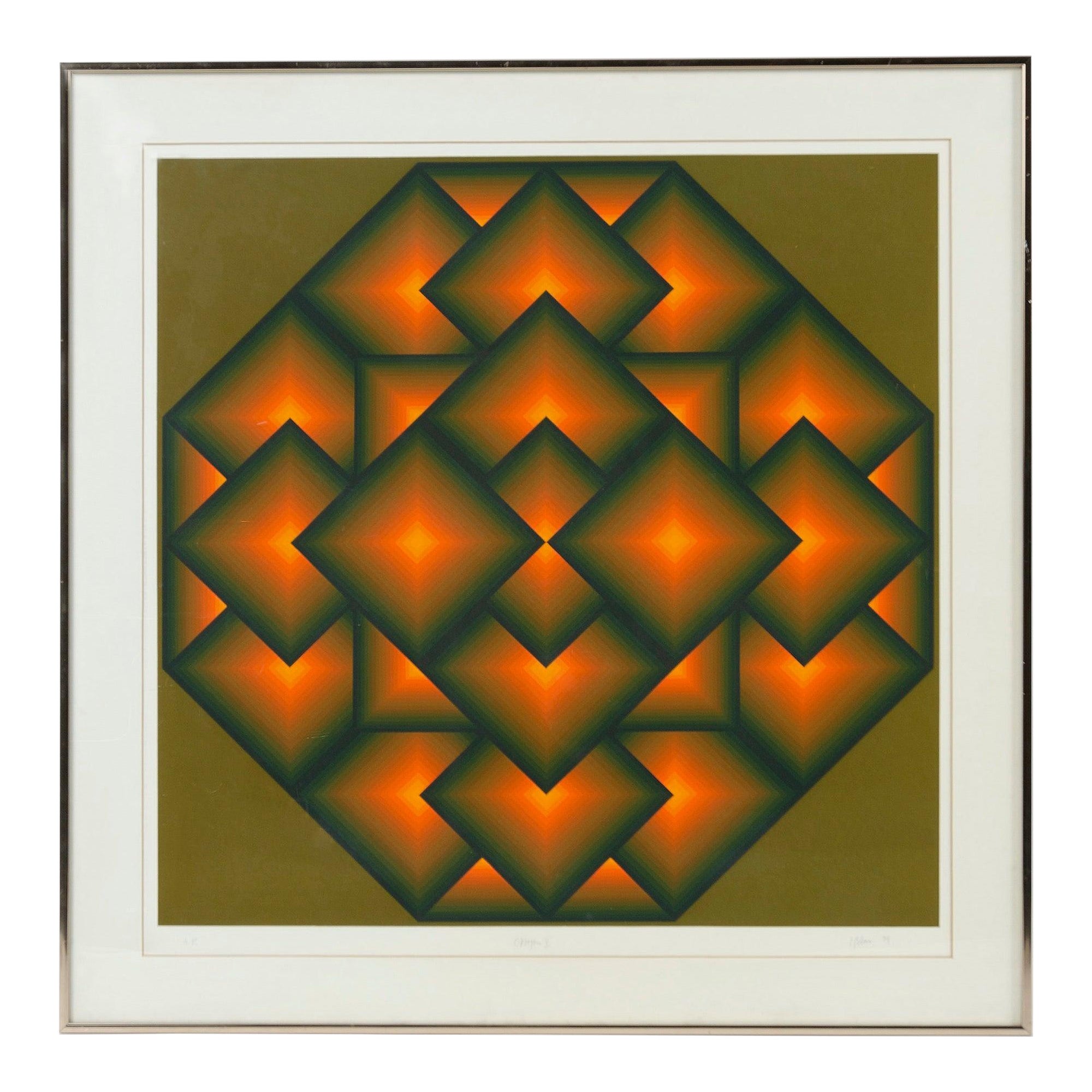 Achteckige V' Serigrafie von Jurgen Peters im Angebot