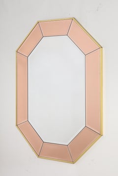 Octagonal “Amber” Mirror, Spain 1960's