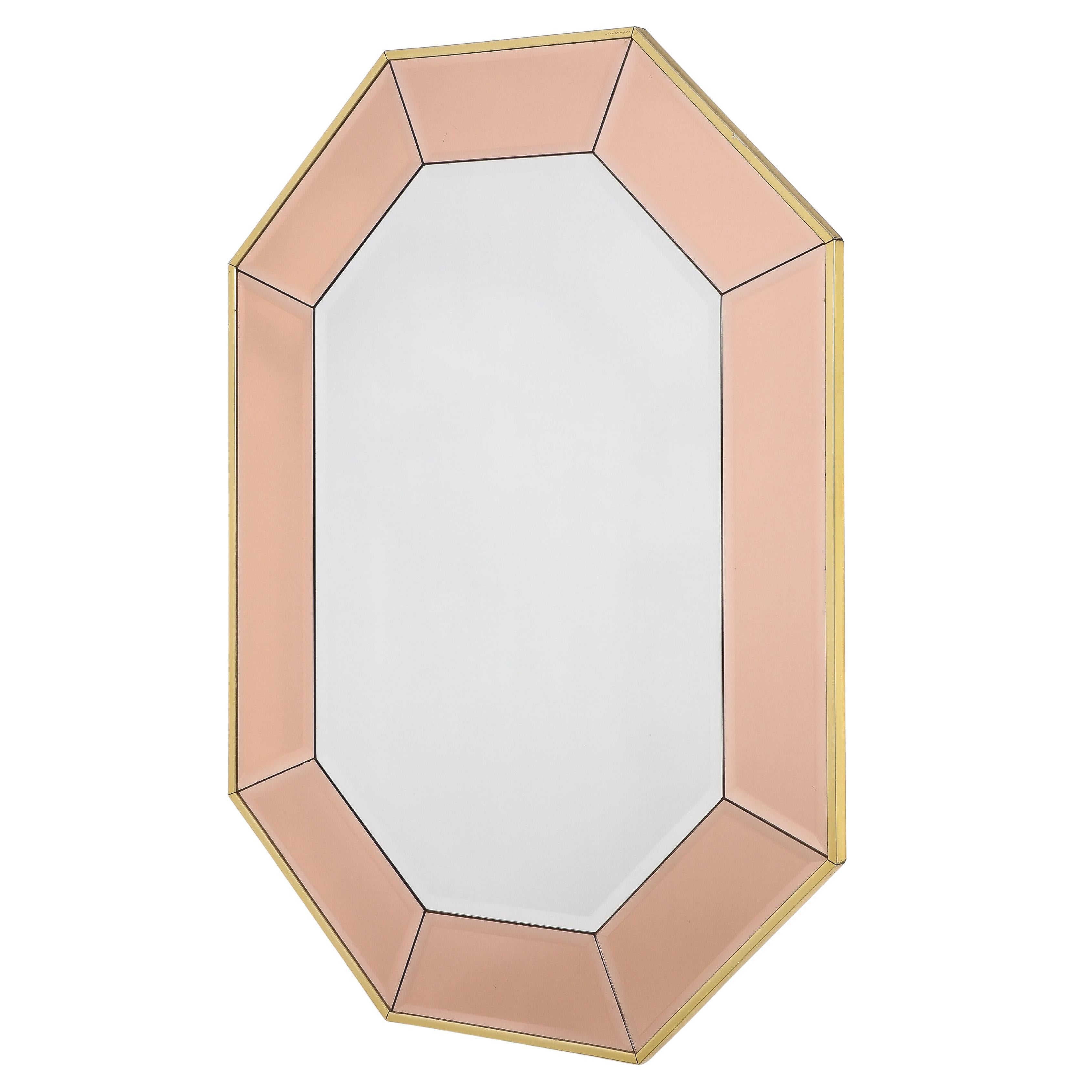 Specchio ottagonale "Ambra", Spagna, anni 
60 in vendita