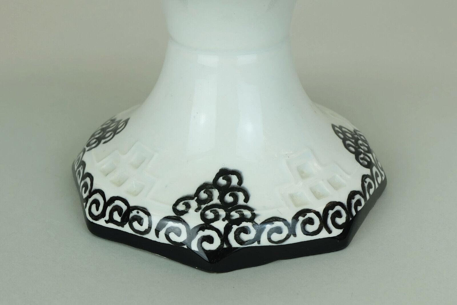 Majolique Bol octogonal art déco BOWL décoré à la main schramberg majolika des années 1920 en vente