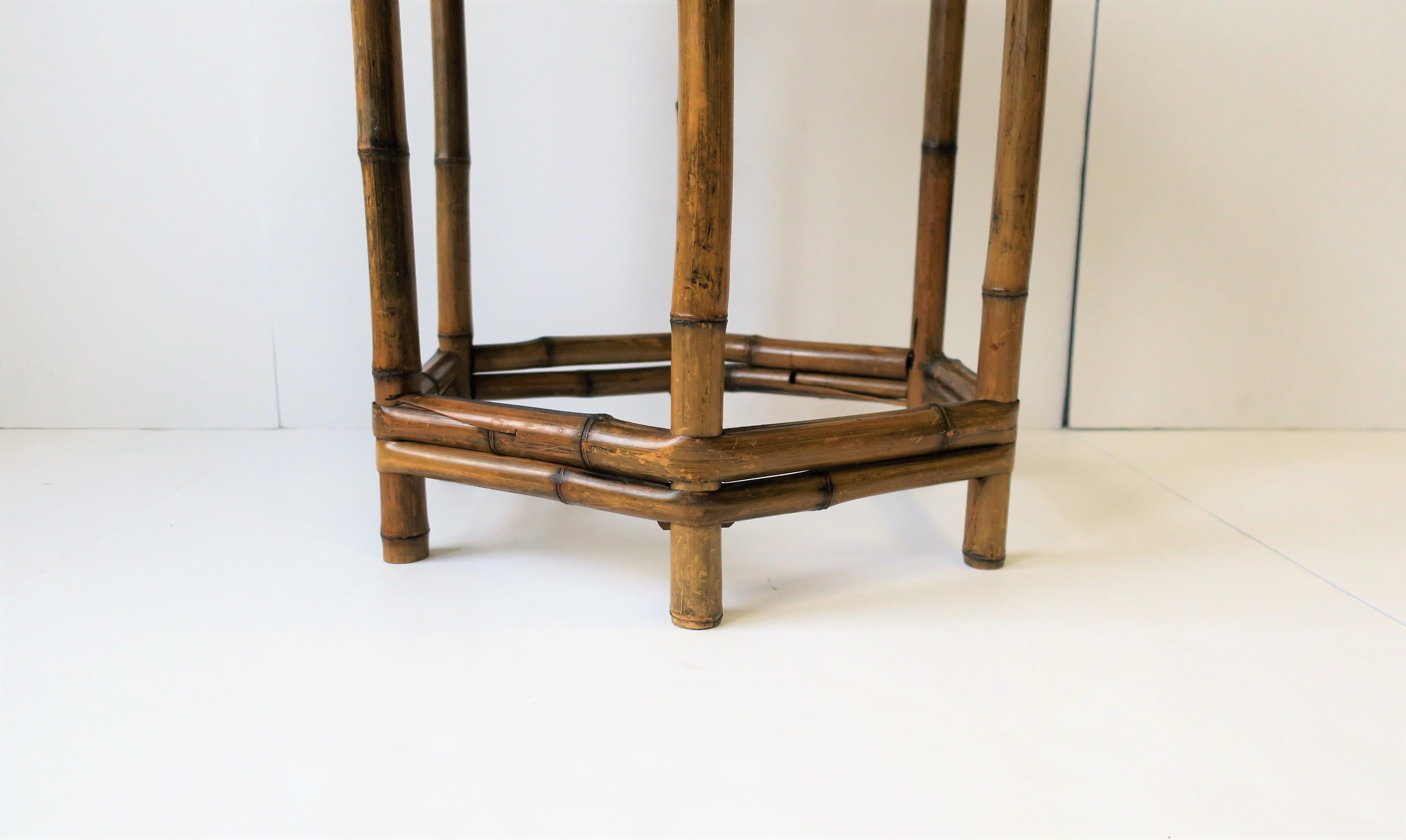 Octagonal Bamboo End or Side Table 3