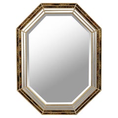 Miroir octogonal biseauté et facetté
