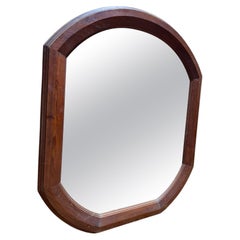 Octagonal bevelled mirror – circa 1900 – Mahogany-stained wood frame
