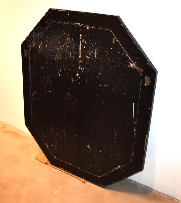 Octagonal Black Marble Insert Design Mirror For Sale at 1stDibs