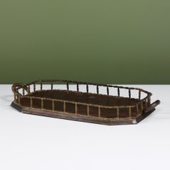 Octagonal Brass Tray with Handles