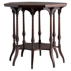 Table centrale octogonale par Hindley and Sons, Angleterre, datant d'environ 1900