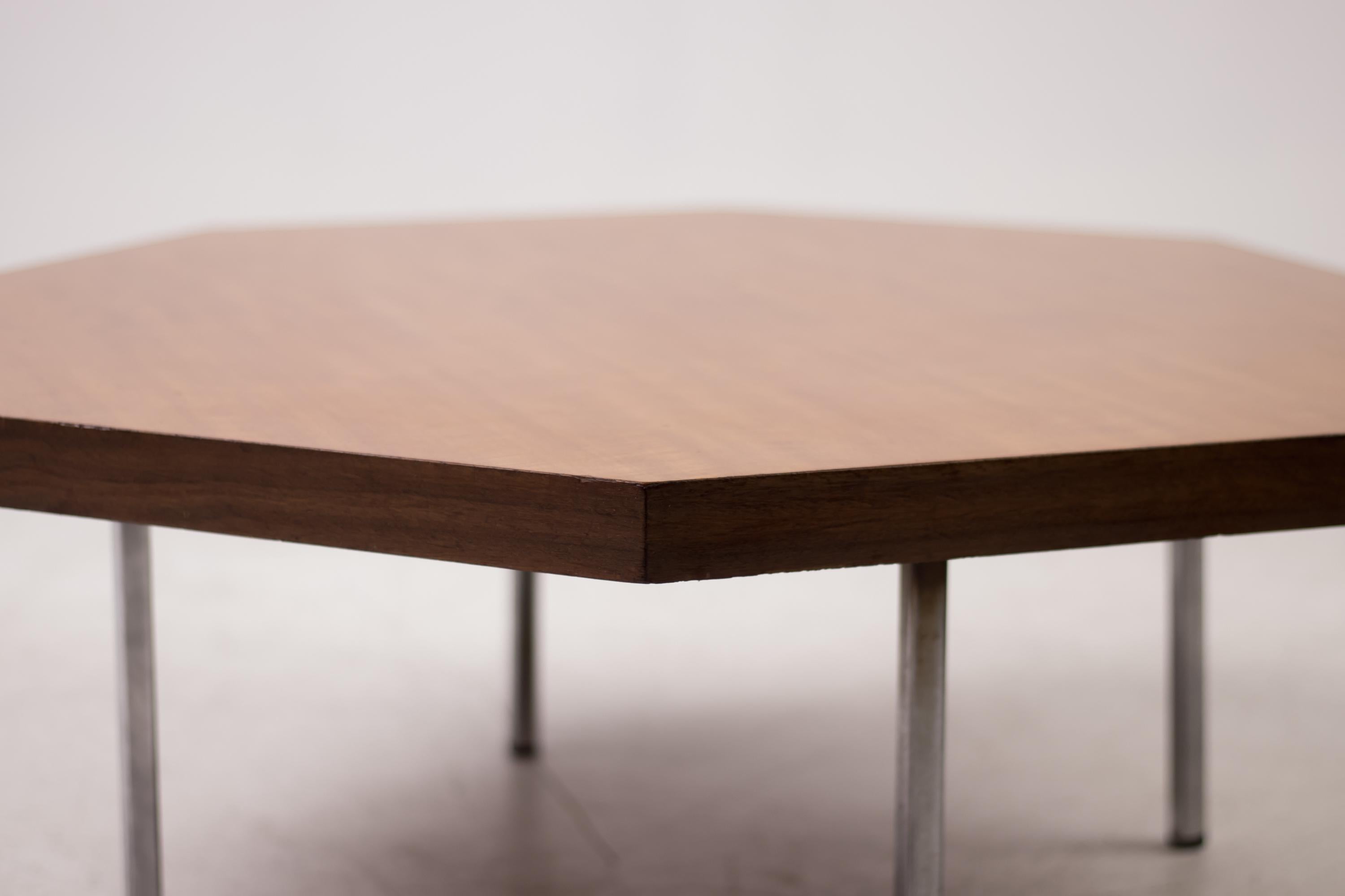 Steel Octagonal Coffee Table by Pierre Paulin for Artifort